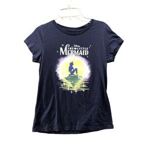 Disney Little Mermaid T Shirt Girls XL Ariel Poster Cosmic Sea Graphic Blue‎